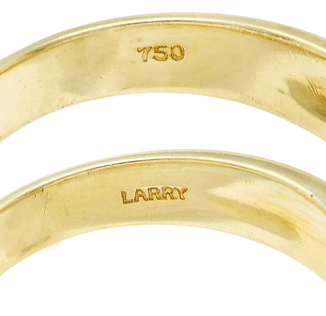 1.50 CTW Old European Cut Diamond 18 Karat Two-Tone Gold Unisex Channel Engagement Ring