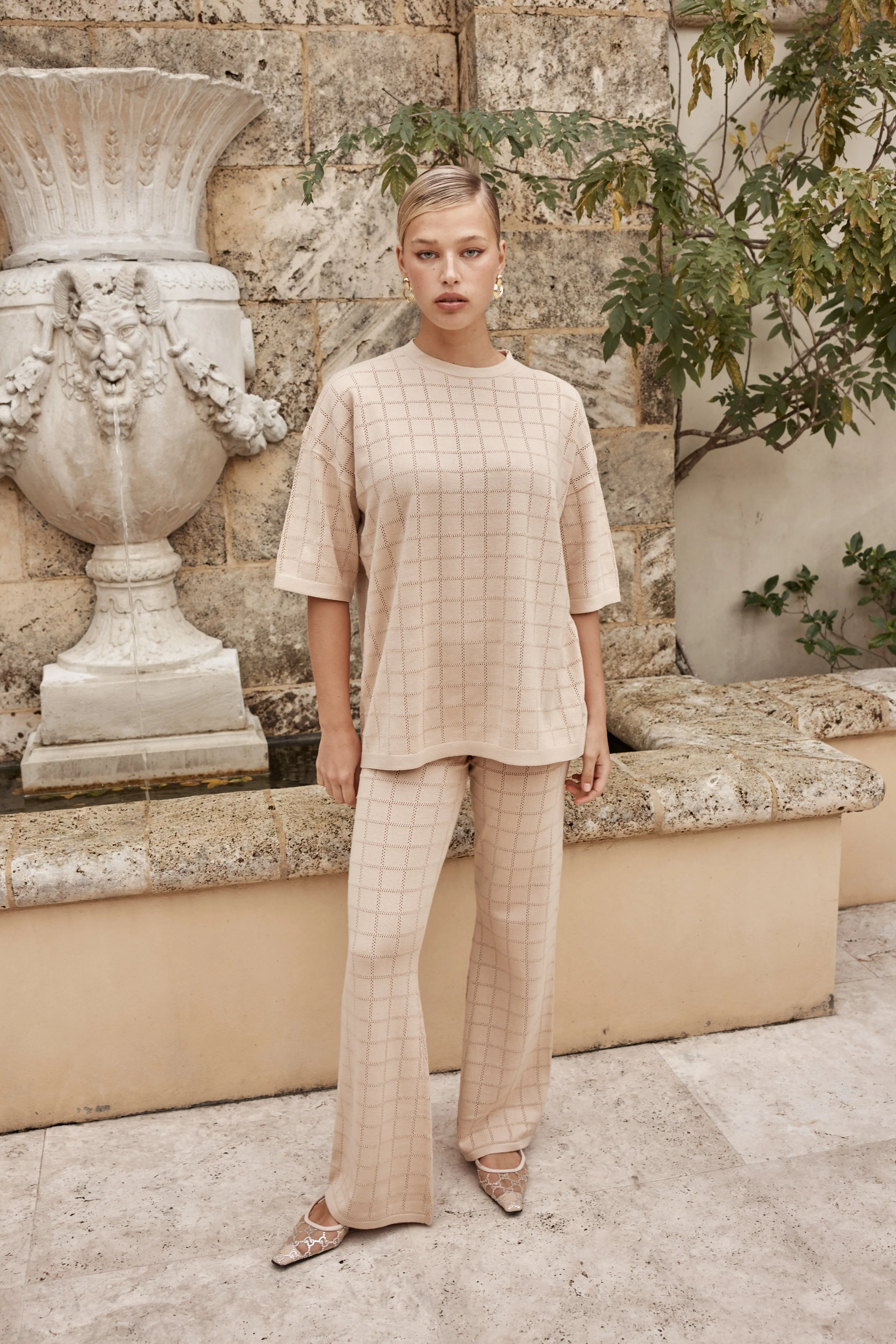 Aime Knit Top (Beige)