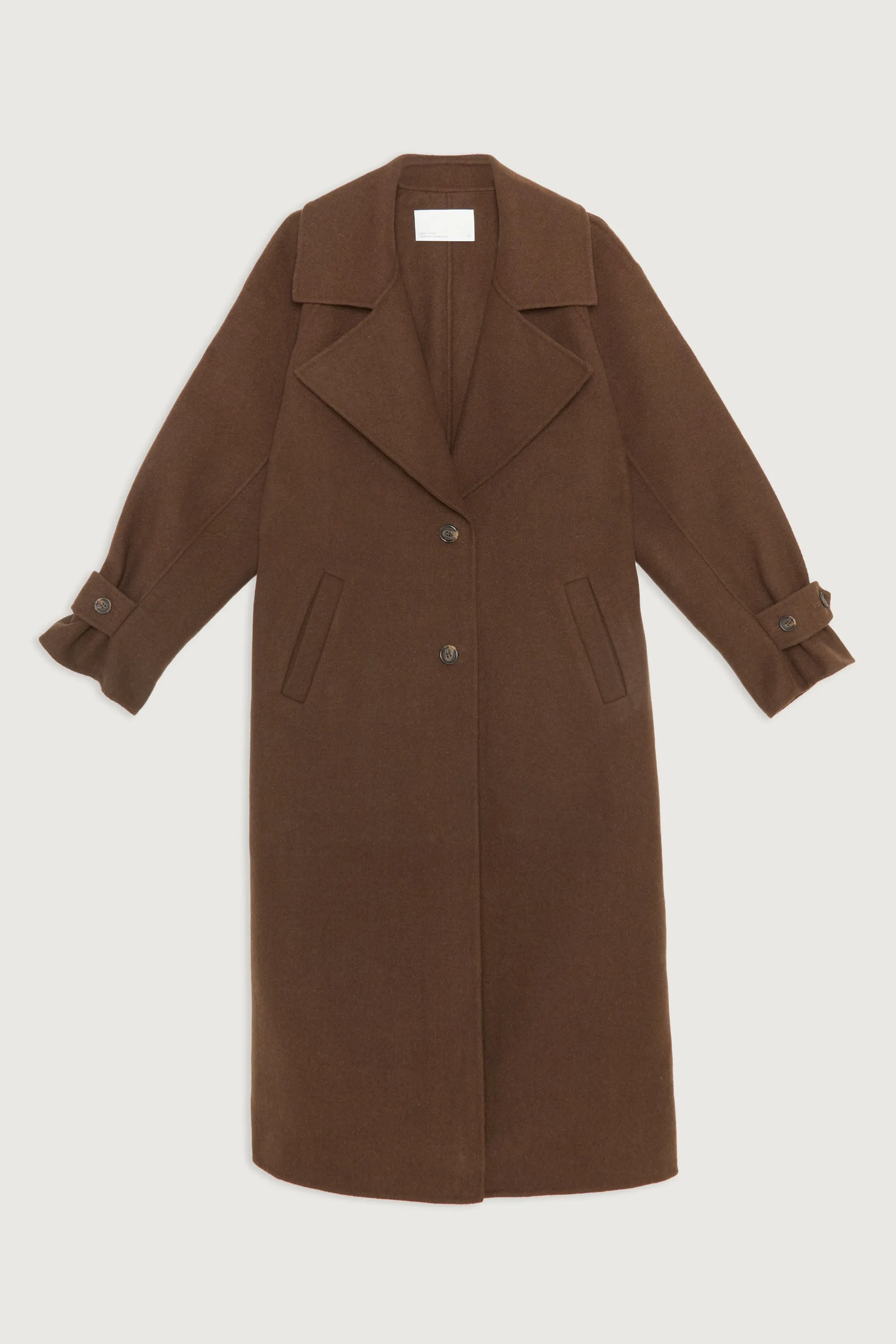 OVERSIZED BELTED WOOL BLEND COAT