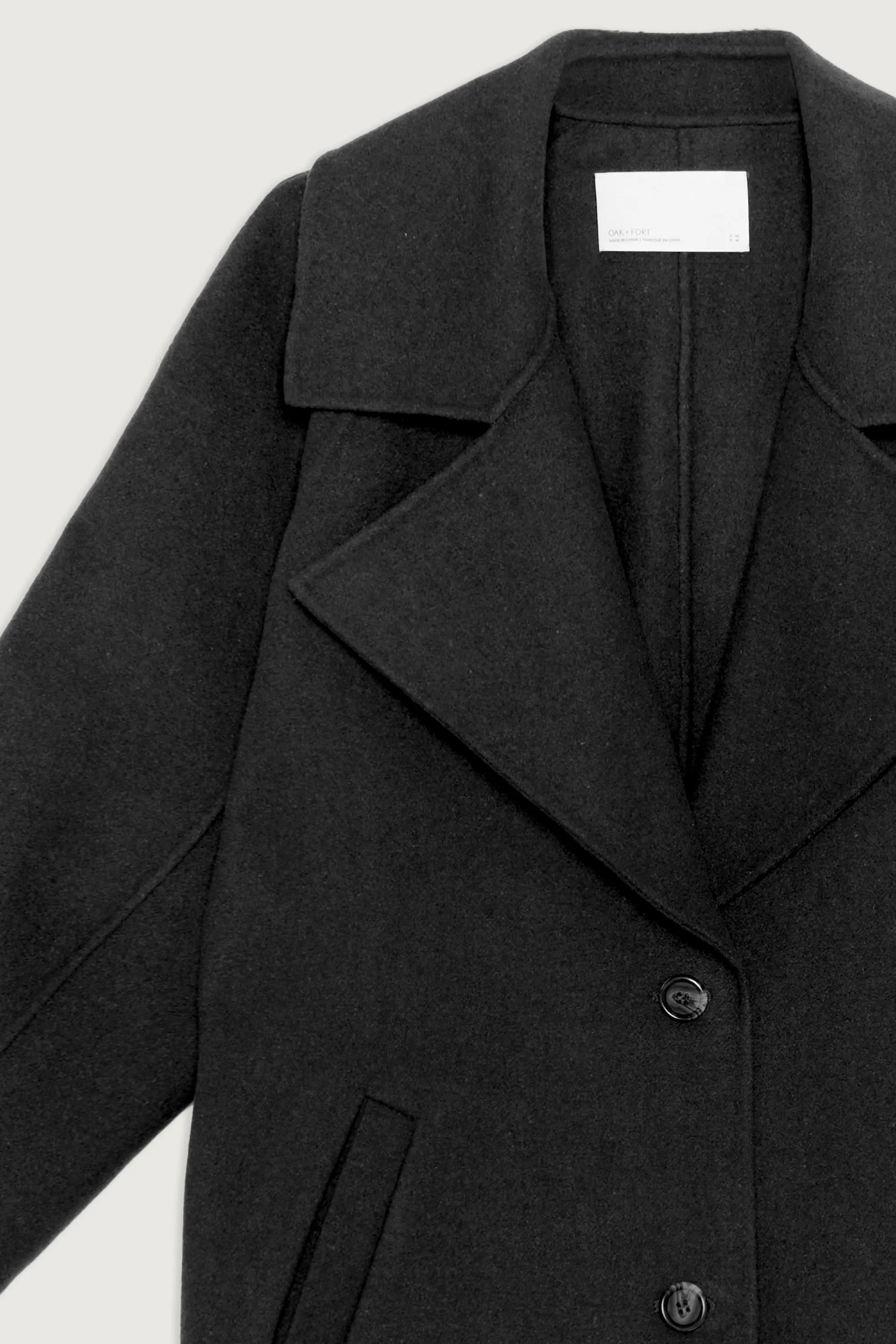 OVERSIZED BELTED WOOL BLEND COAT