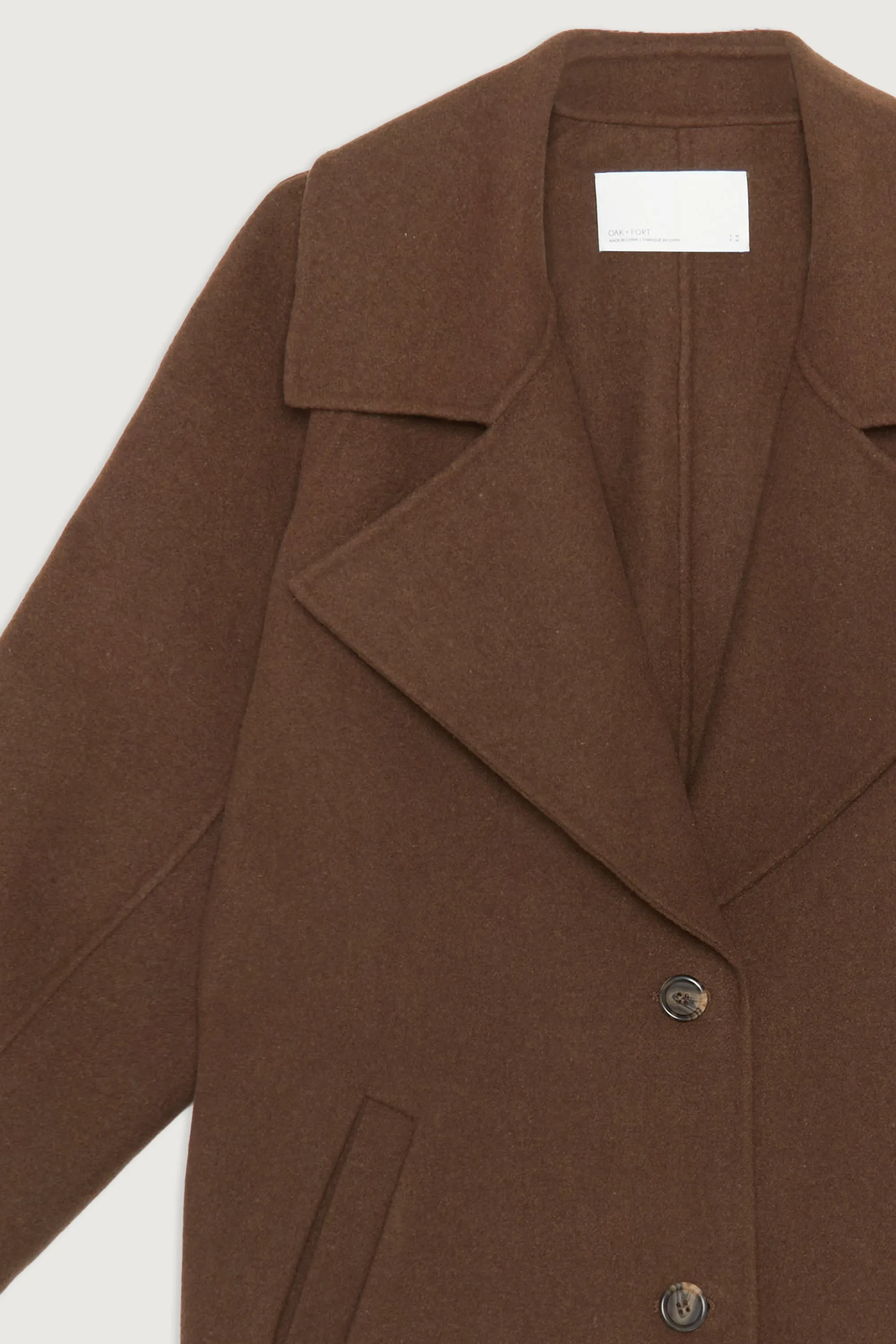 OVERSIZED BELTED WOOL BLEND COAT