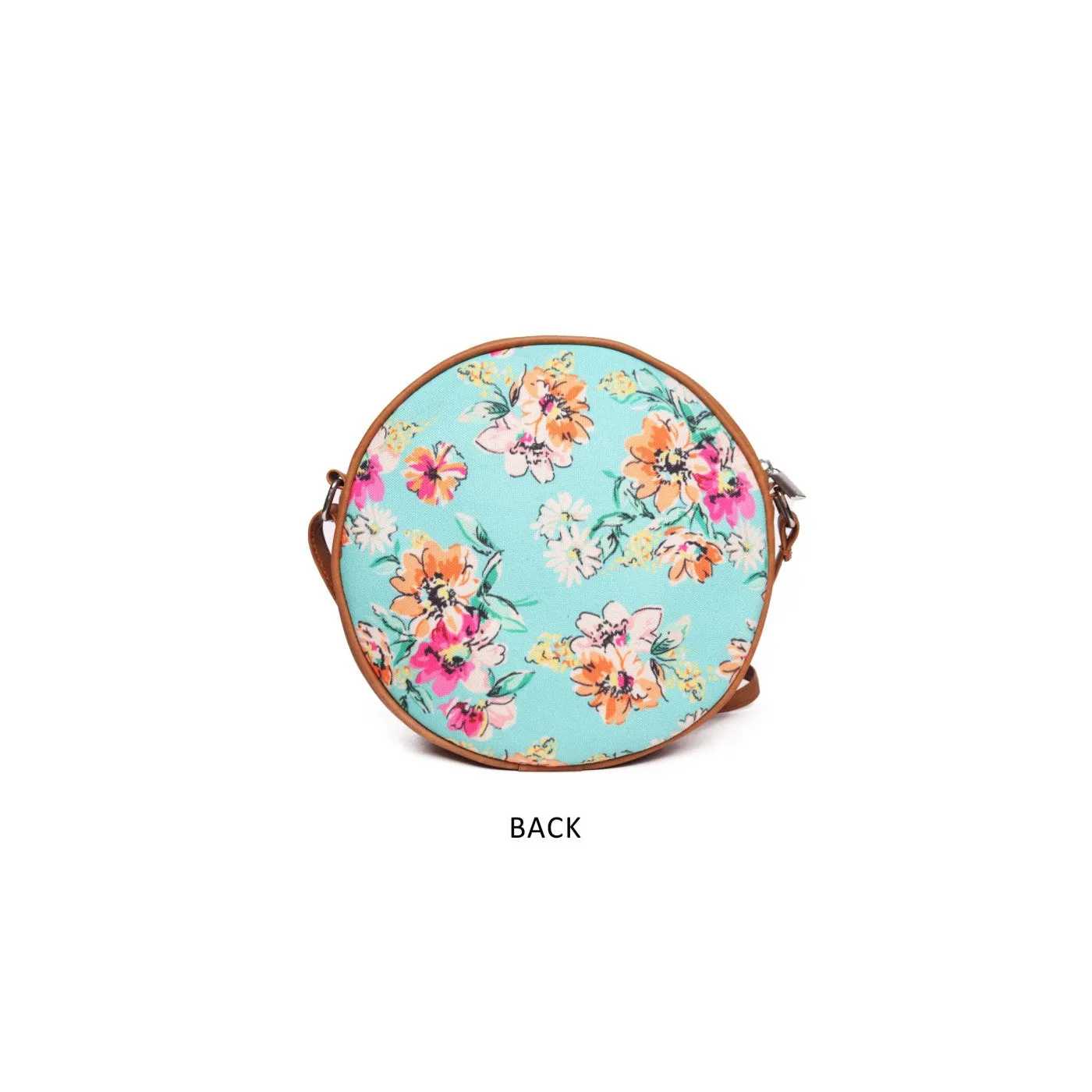 Womens Multi Color Flower Print Womens Sling Bag Medium Size